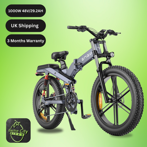 ENGWE X24 Foldable Electric Bike – 25 km/h Max Speed, Triple Suspension