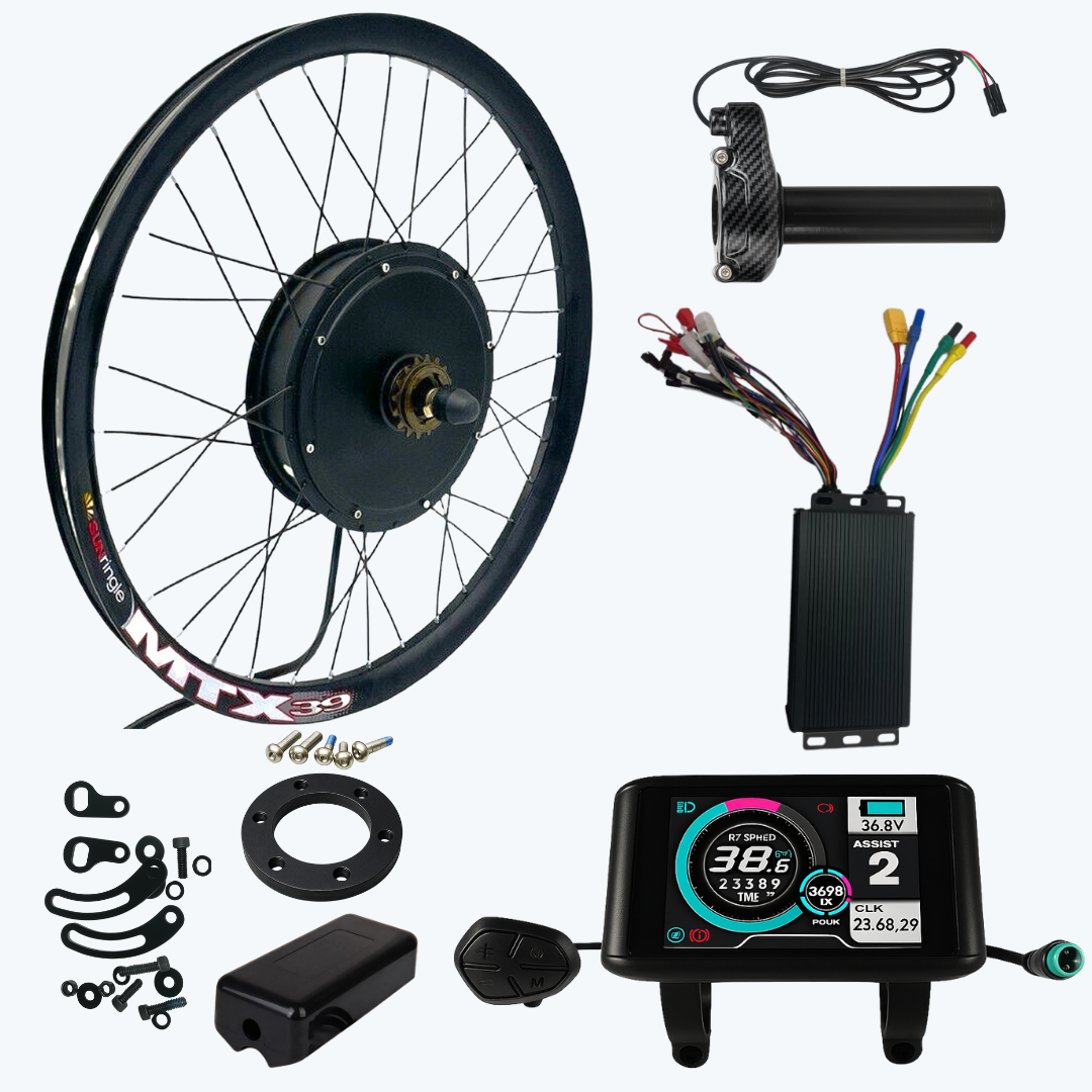 rear wheel electric bicycle motor kit E-Bike Kit 3000watt 60A MTX Rim – ElectroCity Bikes LTD