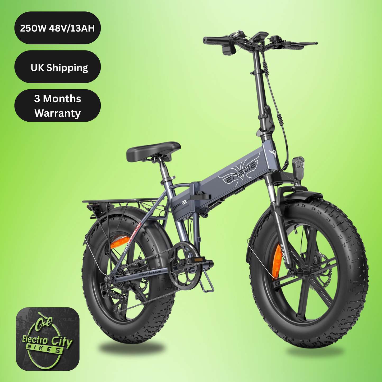 EP-2 Pro 120 km Range Max Speed 25 km/h Front Suspension Foldable E-bike