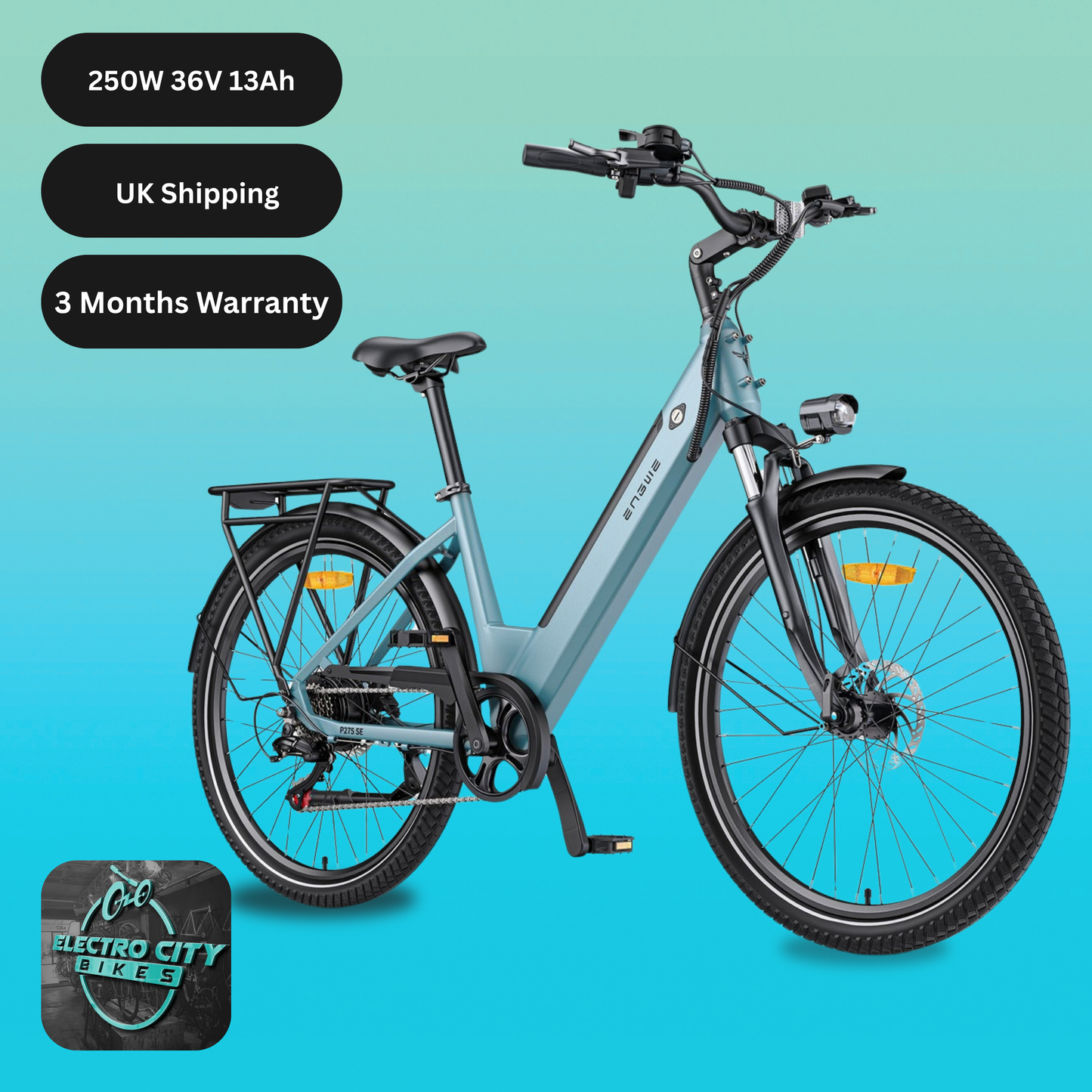 P275 SE Urban Electric Bike | 250W Motor | Torque Sensor | Up to 100km Range