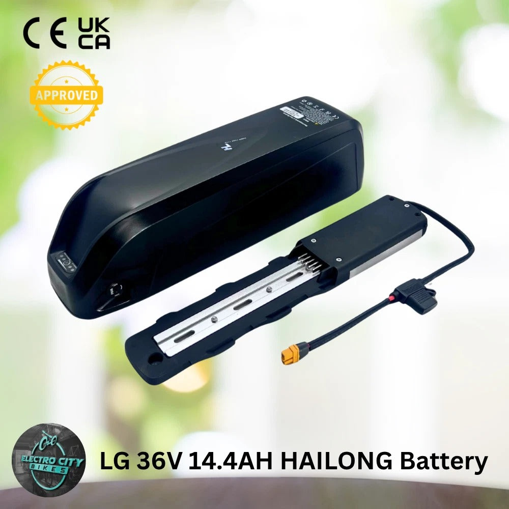 LG 36V Hailong Ebike Battery 3 Slot Base 25A BMS 14.4ah Electric Bicycle 750W UK