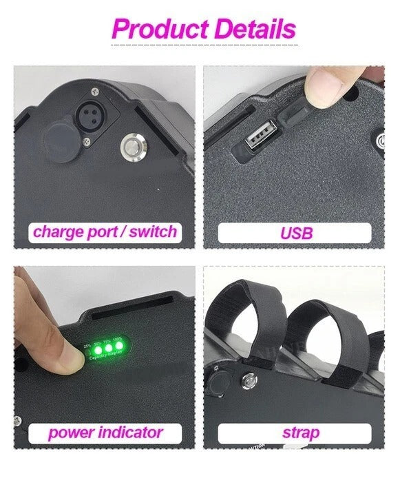 Large Capacity 52v 28ah Electric BIKE battery