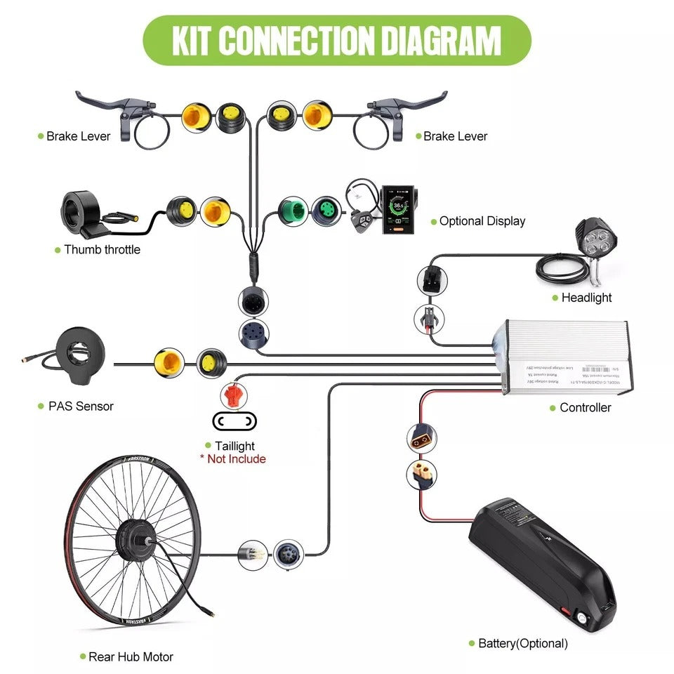 Bafang 48V500W Rear Wheel Hub Motor Disc Brake Electric Bike for Cassette DC Kit