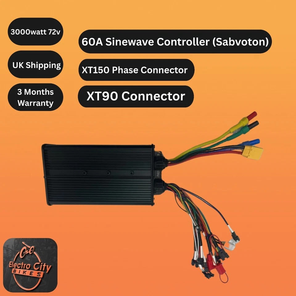 EBike Conversion Kit Amp 60A 72V High Torque & Power Kit Sine Wave MTX UK