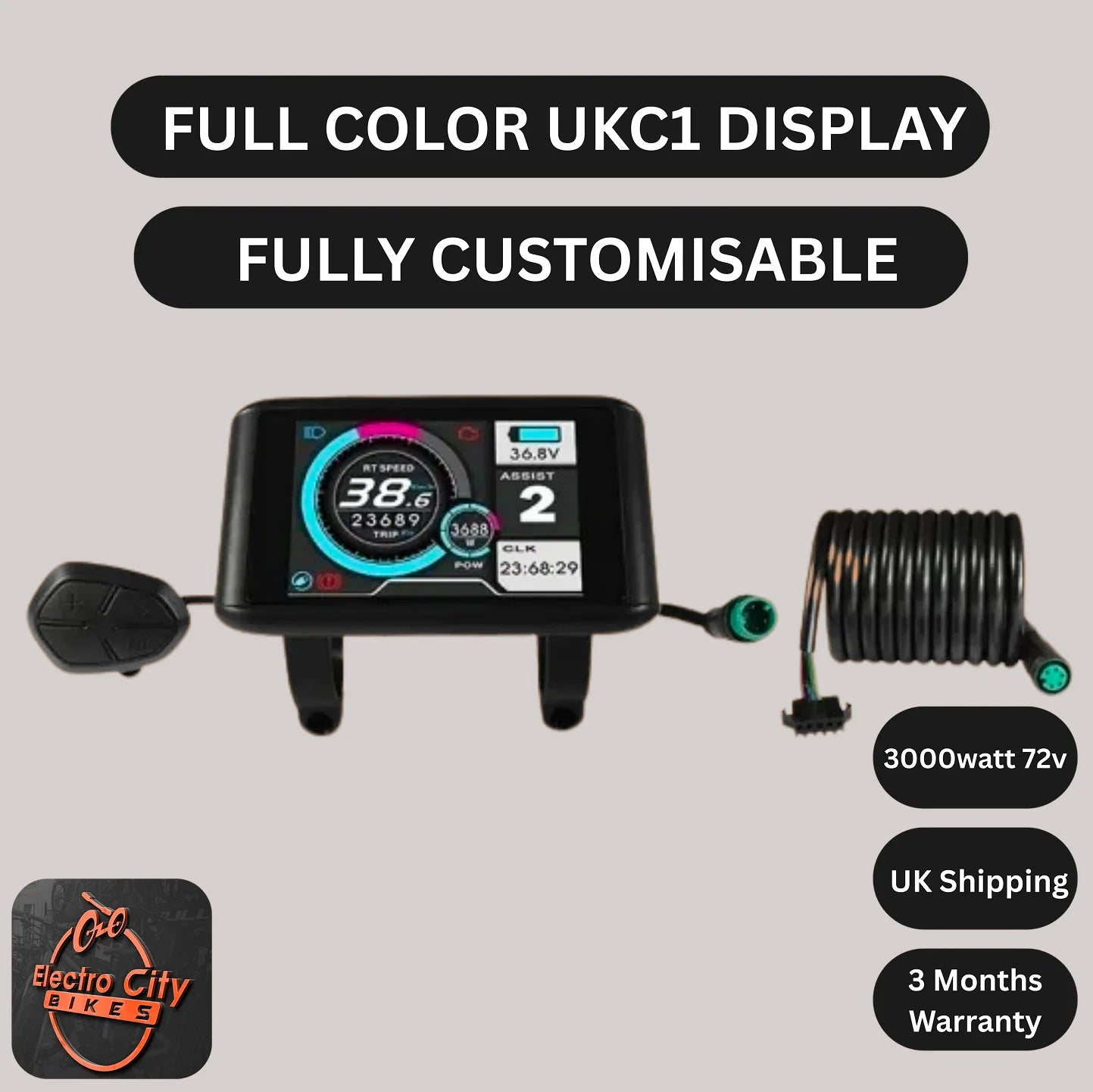 E-Bike Conversion Kit with All Batteries 3000W 72V 60A MTX Rim 27.5