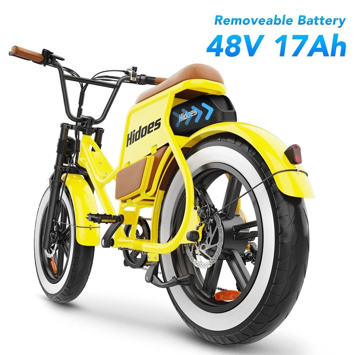 Hidoes C8 Electric Bike, 700W Fat Tire eBike with 48V 17Ah Battery, 50 Miles