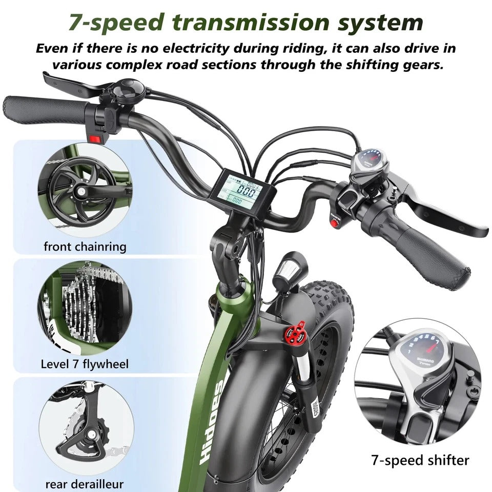 Hidoes ET1 Electric Bike - 20" Cargo Electric Tricycle