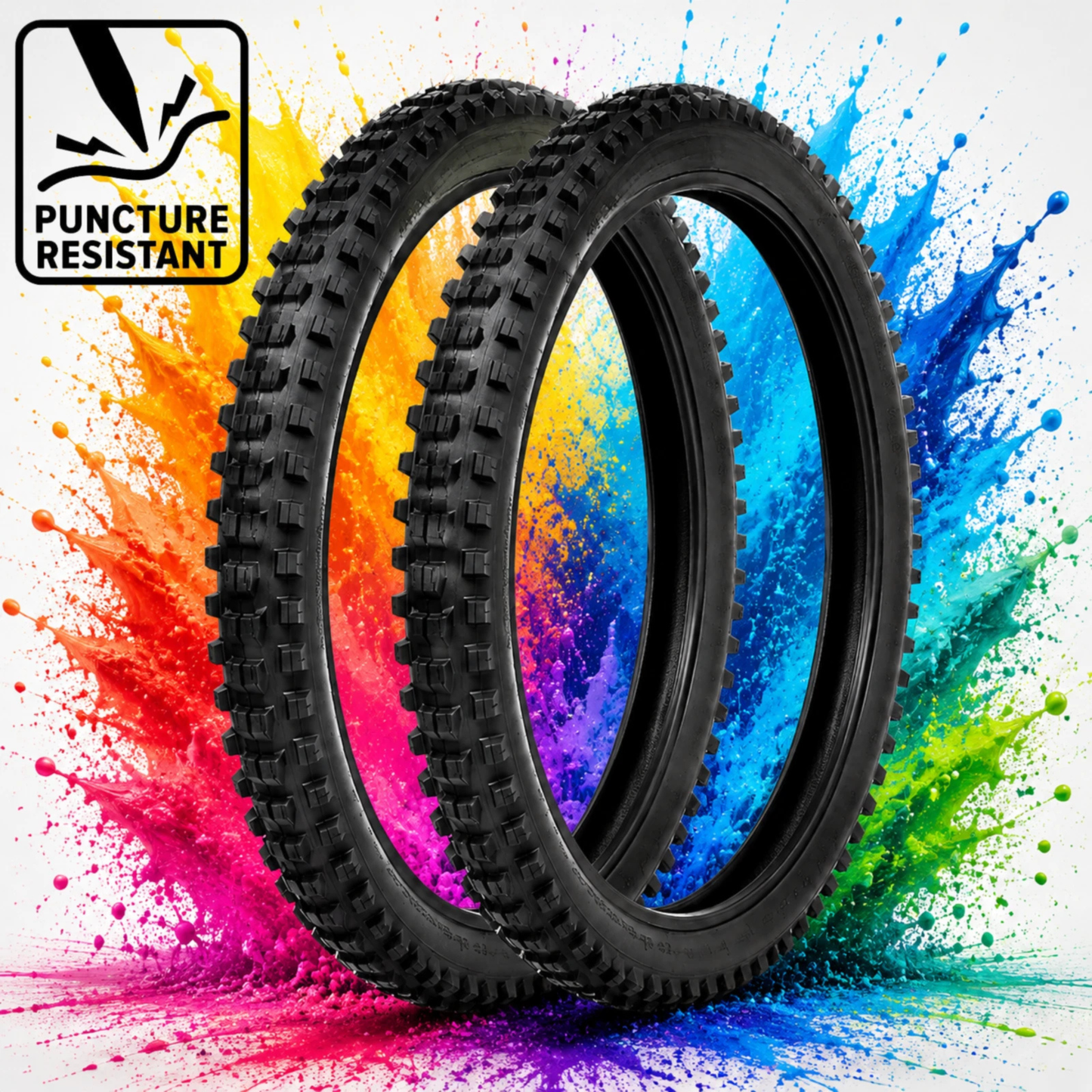 27.5 x 2.30 MTB Mountain Bike Tyre 57-584 ETRTO – Reinforced Anti-Puncture Knobbly Tread, Front or Rear, Black