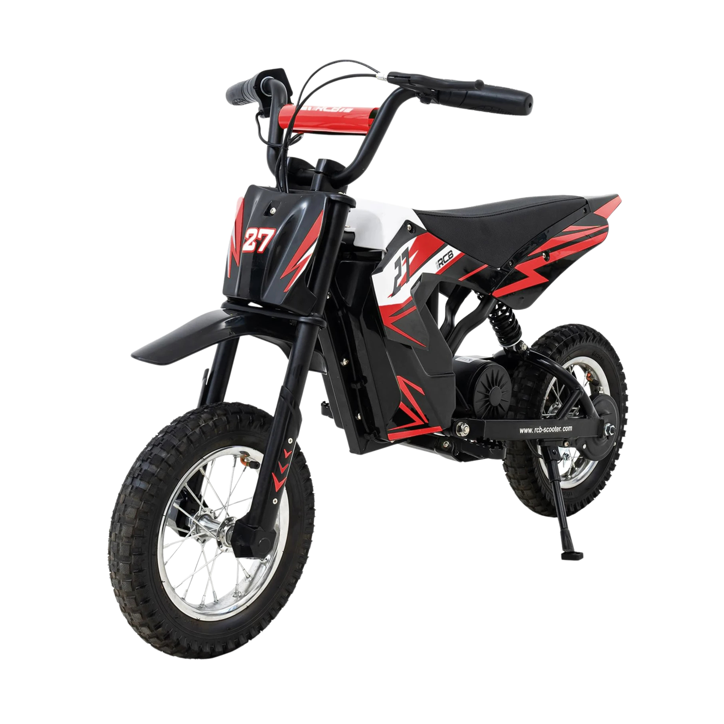 RCB R9X Kids Electric Motorbike 36V 4Ah Ride On Motorcycle 15.5 MPH 12" Pneumatic Tyres – Blue, Red & Green
