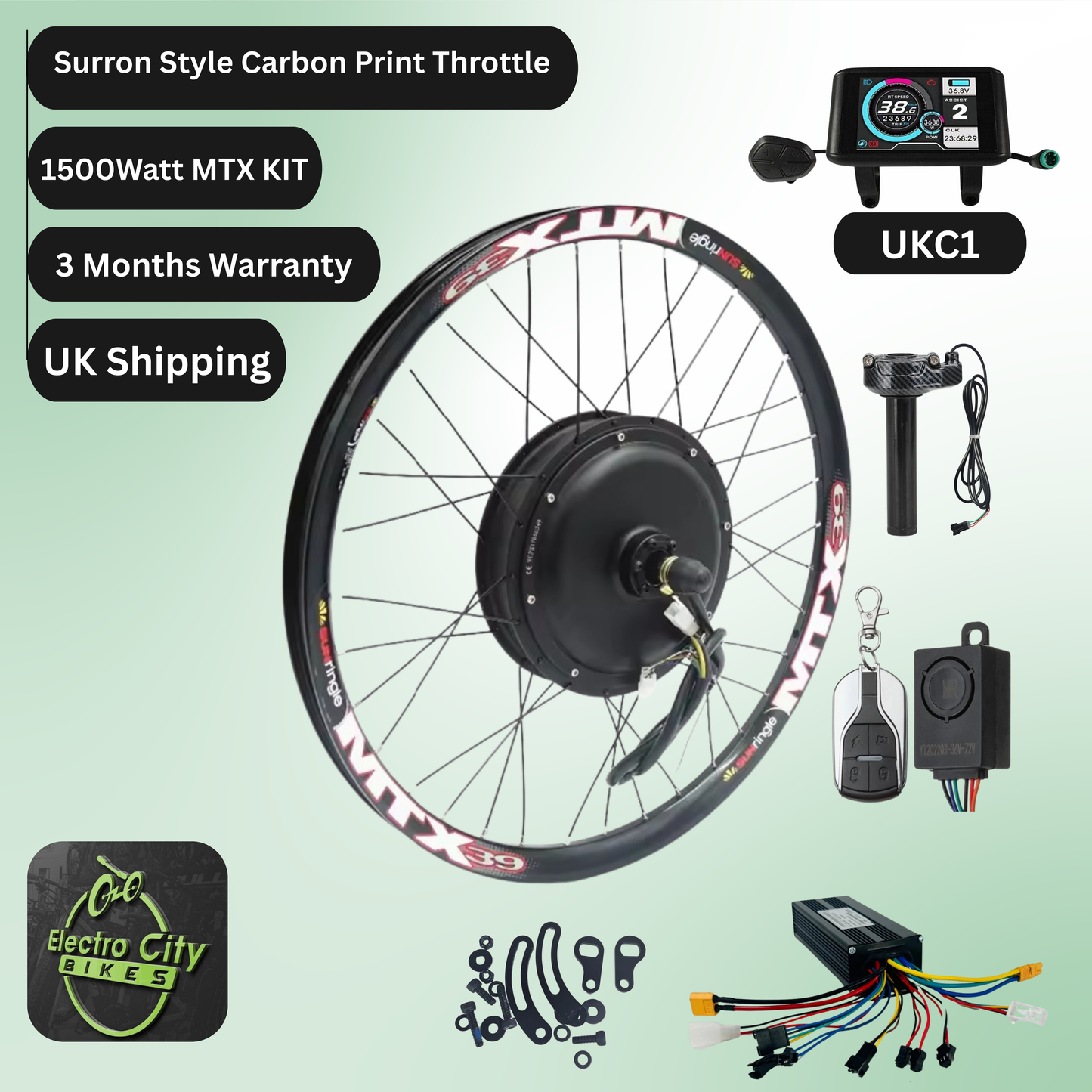 Conversion Kit +With all Batteries, Rear Cassette, MTX Rim 27.5, 250V, 1500W