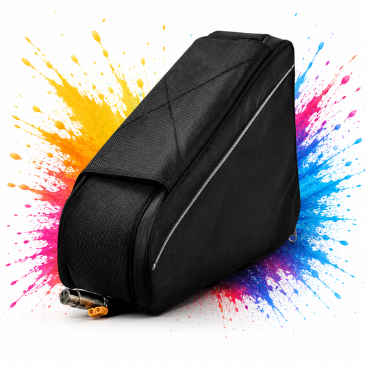 Triangle Battery Bag for Electric Bicycle 36V 48V 60V 72V E-Bike Frame Bag Black Battery Storage Box