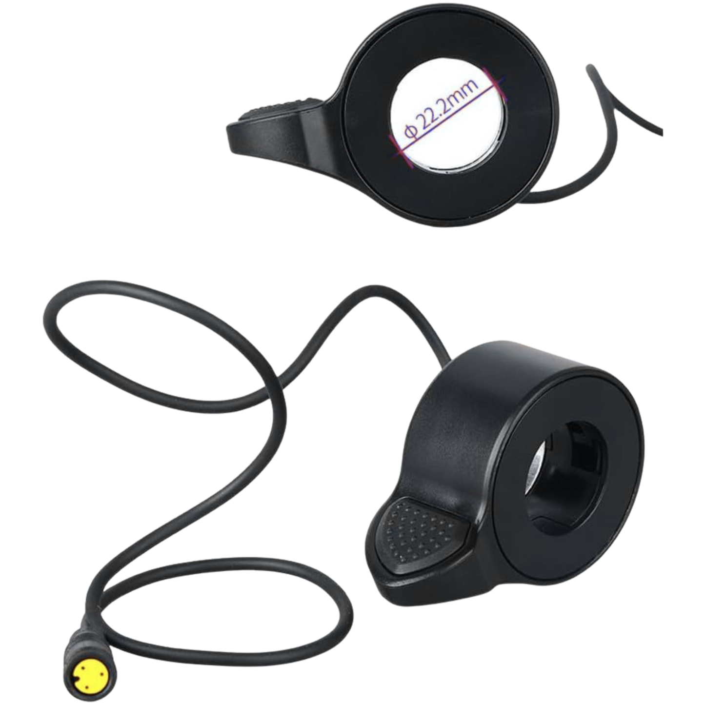 Electric Bike Thumb Throttle 36V/48V with 3-Pin Waterproof Connector | Compatible with Bafang BBS01 BBS02 BBSHD M400 M500 M600 M620 Motors
