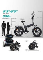 ENGWE ENGINE PRO 1000W Electric Bike – 20" Fat Tire, Folding, 48V E-Bike