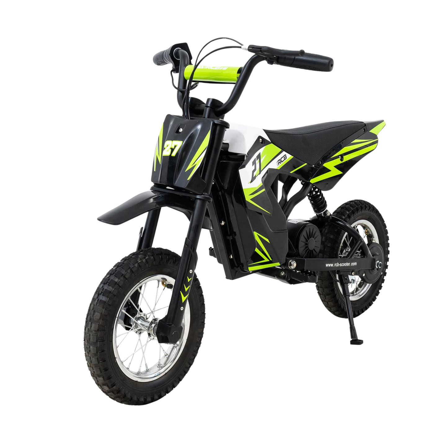 RCB R9X Kids Electric Motorbike 36V 4Ah Ride On Motorcycle 15.5 MPH 12" Pneumatic Tyres – Blue, Red & Green