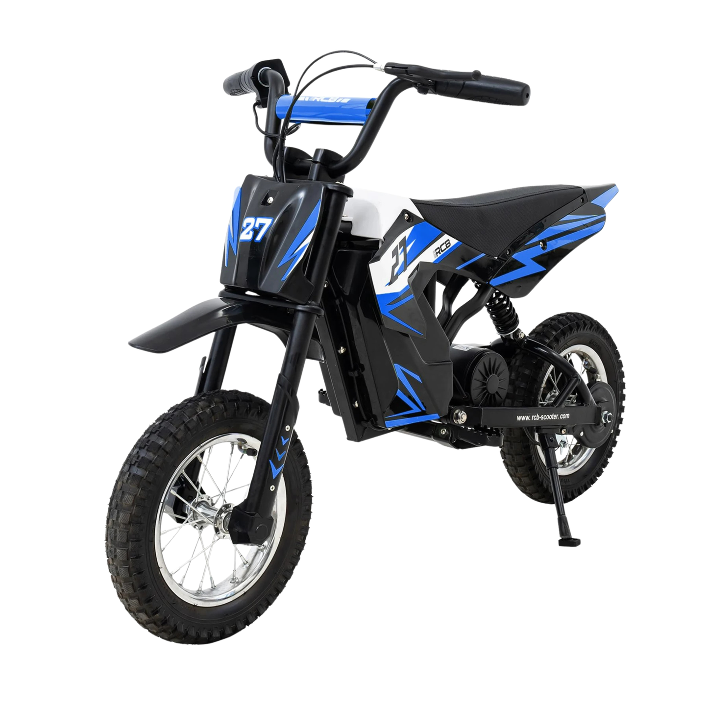 RCB R9X Kids Electric Motorbike 36V 4Ah Ride On Motorcycle 15.5 MPH 12" Pneumatic Tyres – Blue, Red & Green