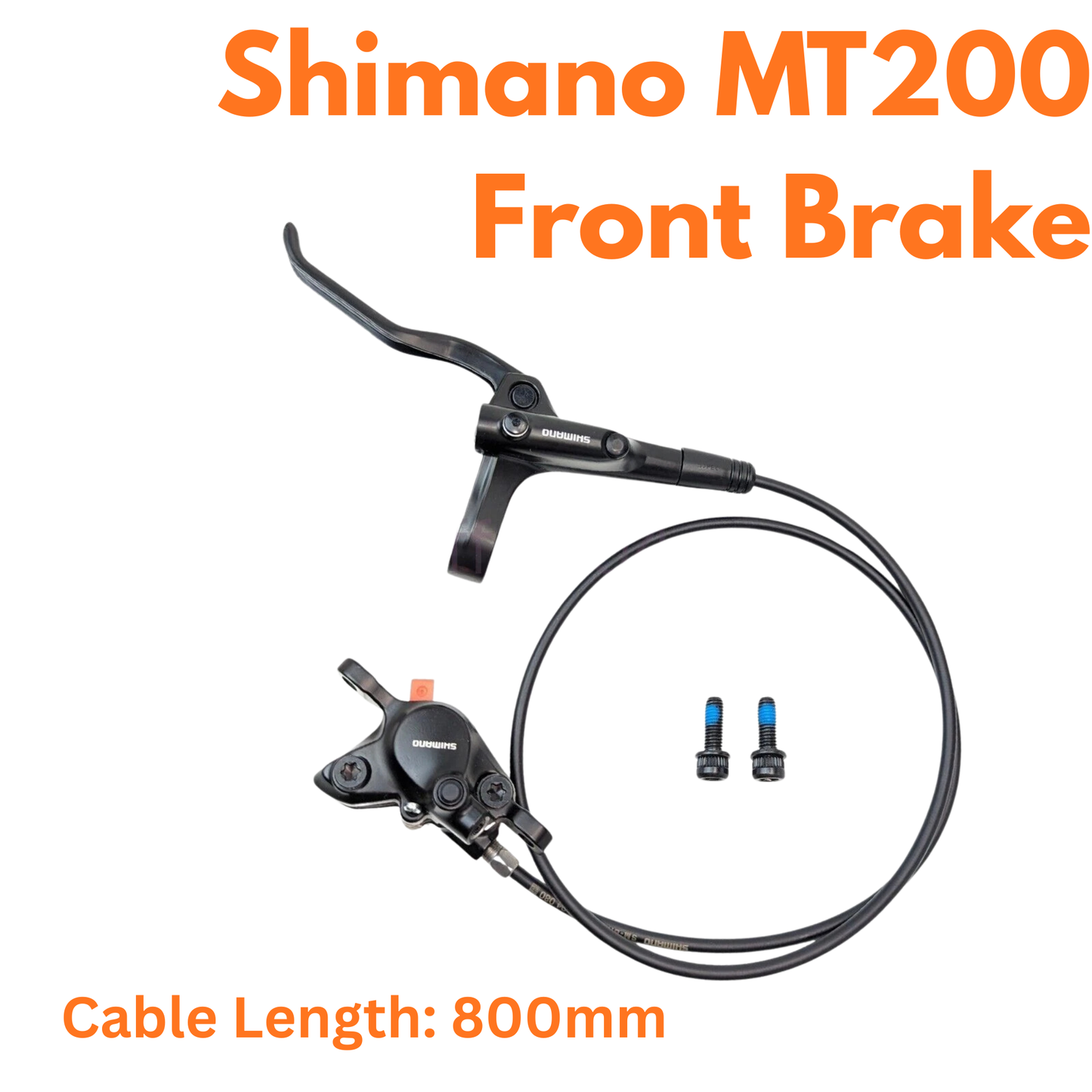 Shimano BR-BL-MT200 Hydraulic Disc Brake Set | Front & Rear | Pre-Bled | Black