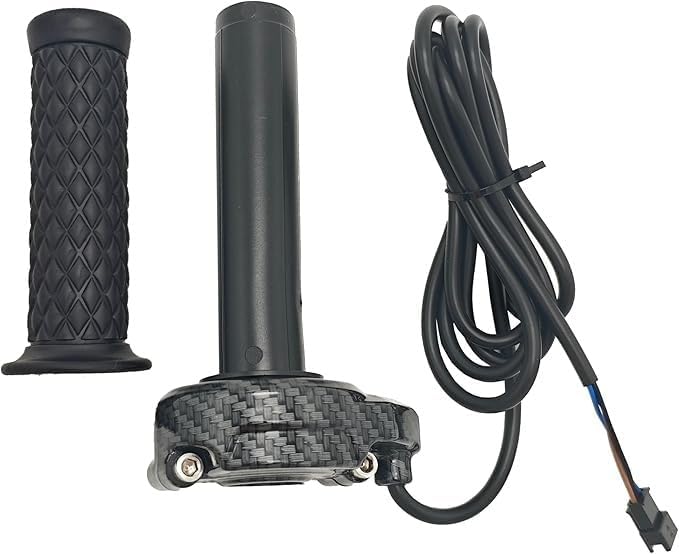 Universal Full Twist Ebike Throttle with Hand Grips 12V–90V | 3-in-1 SM Plug | Electric Bike & Scooter Accelerator