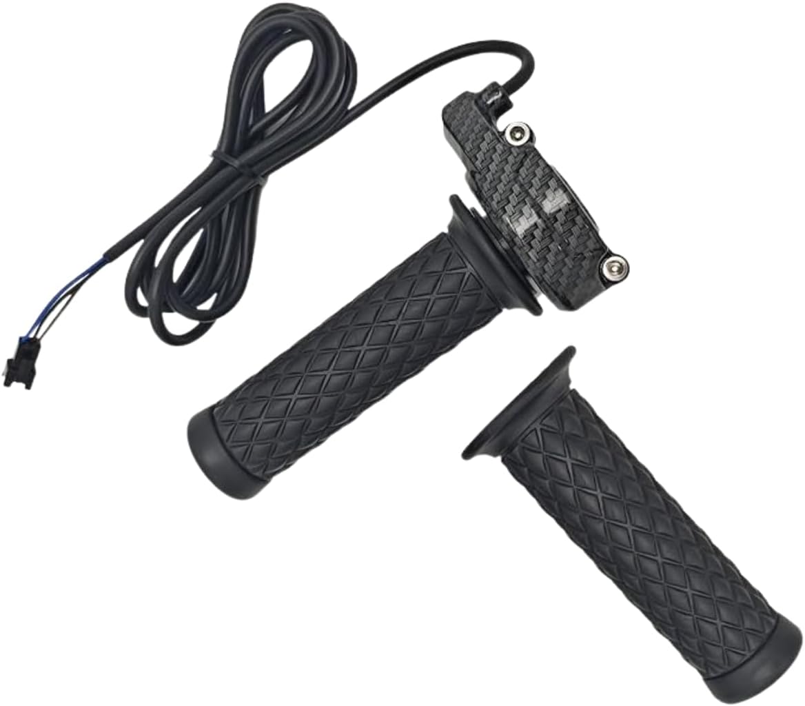 Universal Full Twist Ebike Throttle with Hand Grips 12V–90V | 3-in-1 SM Plug | Electric Bike & Scooter Accelerator