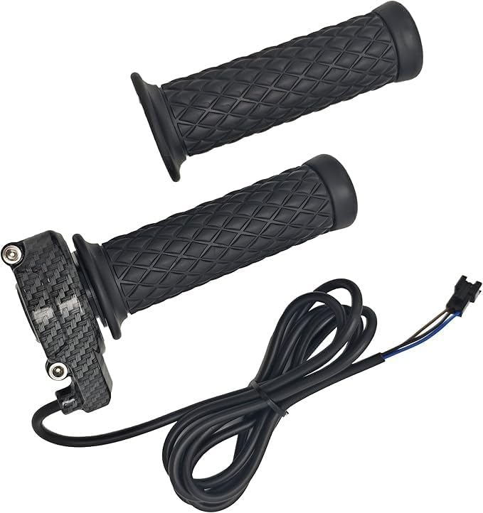 Universal Full Twist Ebike Throttle with Hand Grips 12V–90V | 3-in-1 SM Plug | Electric Bike & Scooter Accelerator