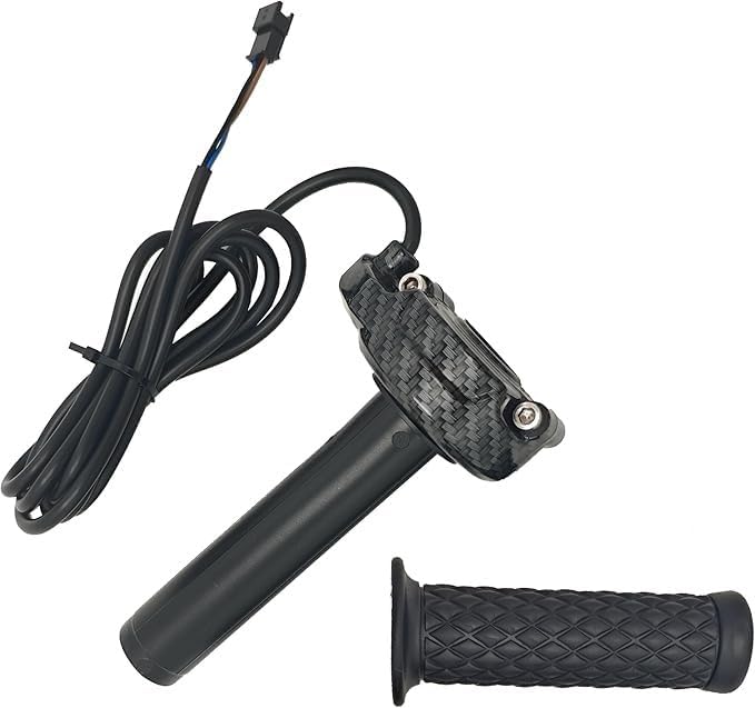 Universal Full Twist Ebike Throttle with Hand Grips 12V–90V | 3-in-1 SM Plug | Electric Bike & Scooter Accelerator