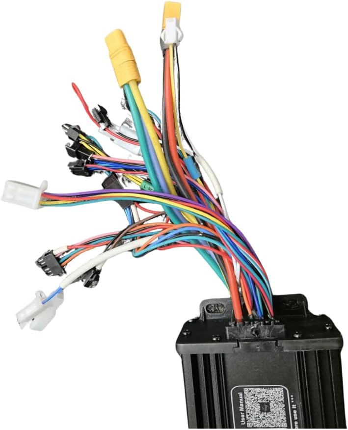 30A 1000W Programmable Sine Wave E-Bike Controller 48V–52V | XT90 Battery Connector & MT60 Phase Connectors