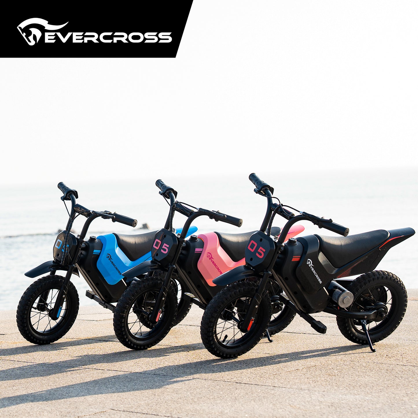 EVERCROSS PLUS Kids Electric Dirt Bike 150W Ride On Motorcycle with Adjustable Speed 8/16 km/h, 12 Inch Tires, Up to 10 km Range for Kids Age 3-12