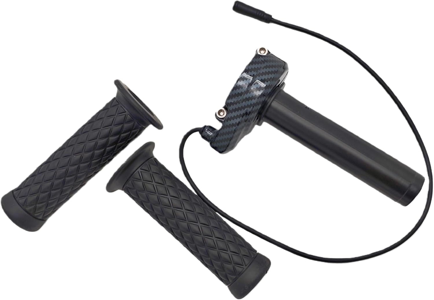 Surron Style Universal Ebike Full Twist Throttle Hand Grips 12V-90V | 3-Pin Waterproof Connector | Compatible with Bafang BBS01B BBS02B BBSHD
