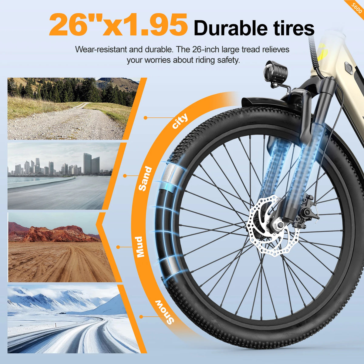 Aairsk S600 26" Electric Bike for Adults – 250W 36V 13Ah Battery, City & Commuter E-Bike