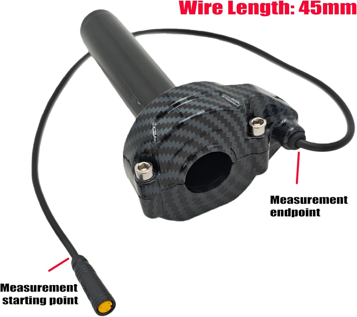Surron Style Universal Ebike Full Twist Throttle Hand Grips 12V-90V | 3-Pin Waterproof Connector | Compatible with Bafang BBS01B BBS02B BBSHD