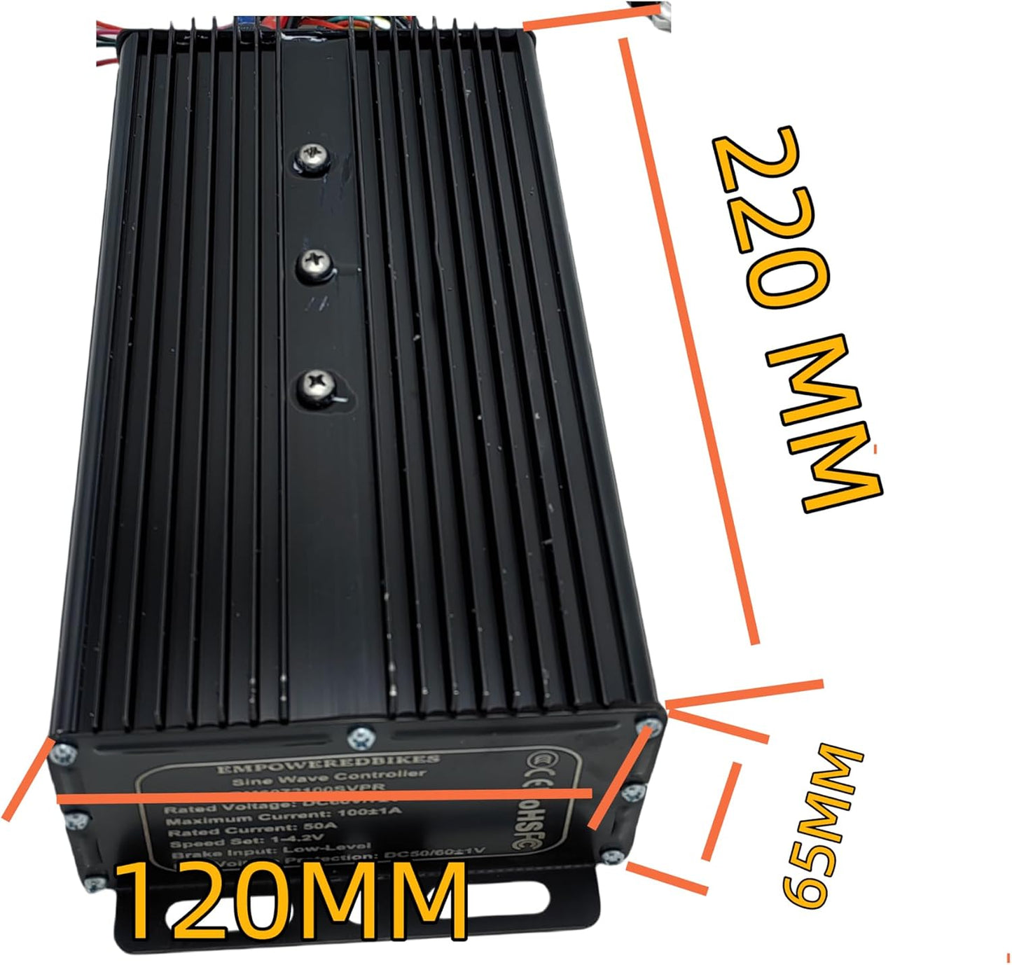 48V/60V/72V 3000W–5000W 100A Sine Wave eBike Controller | 24 MOSFET | Self-Learning | Regenerative Braking | IP65 | Optional UKC1 or SW900 LCD Display
