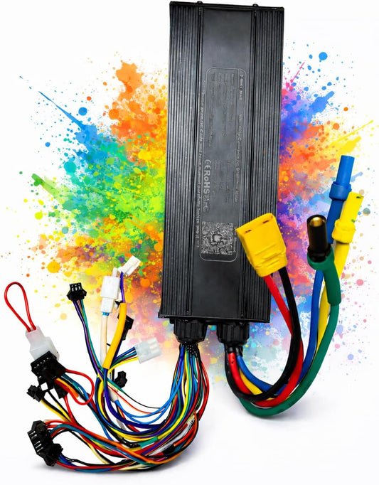 3000W 60A Programmable Sine Wave E-Bike Controller 72V with XT90 & XT150 Connectors