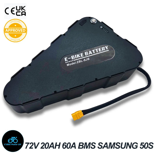 72v 20ah Triangle E bike Battery 60A BMS Samsung 21700 50S (High Quality)