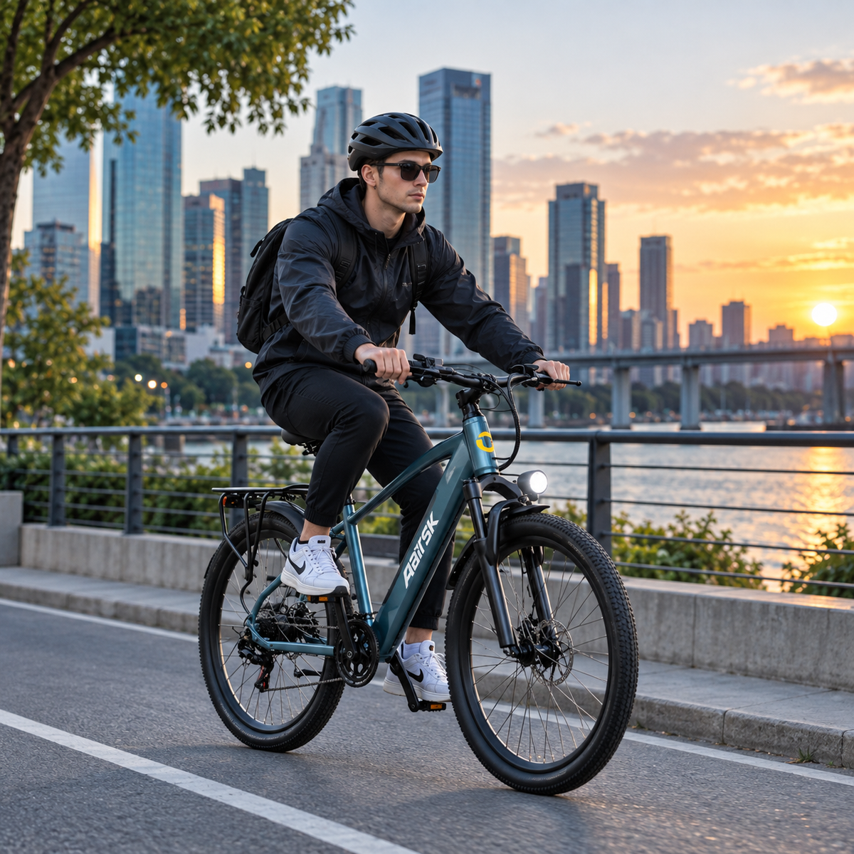 Aairsk S800 26" Electric Bike for Adults, 250W Motor, 36V 13Ah Removable Battery, 7-Speed, Front Suspension
