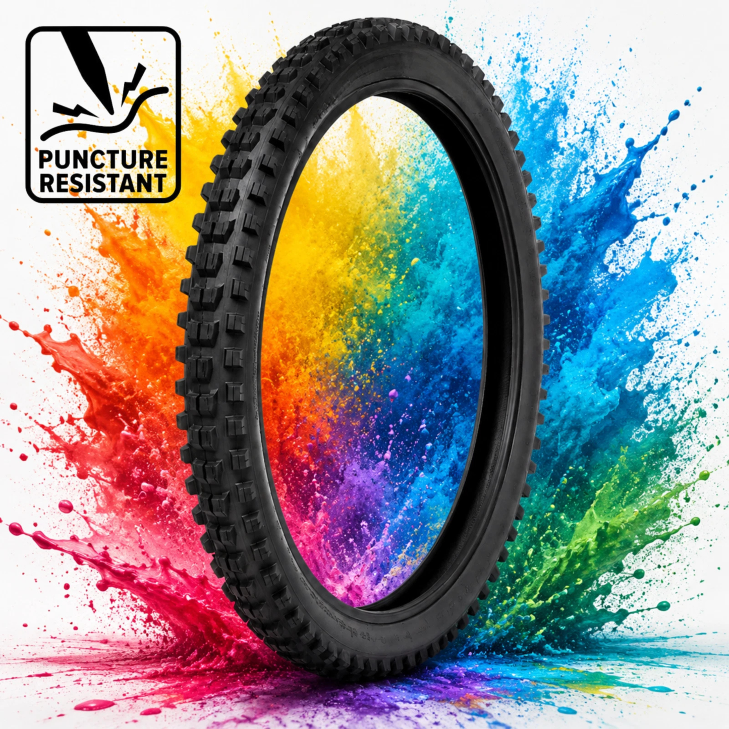 27.5 x 2.30 MTB Mountain Bike Tyre 57-584 ETRTO – Reinforced Anti-Puncture Knobbly Tread, Front or Rear, Black