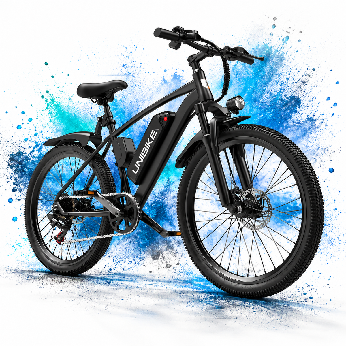 Aairsk Q7 26-Inch Electric Mountain Bike 250W 36V 10Ah Removable Battery 7-Speed E-Bike