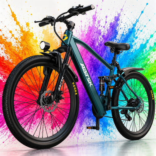 Aairsk GT900 Adult Electric Bike – Peak 540W, 36V 13Ah Battery, 26" Tire, Dual Suspension Commuter & Mountain E-Bike