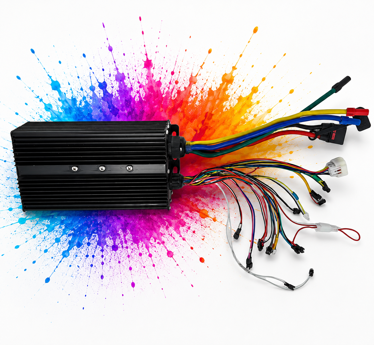 48V/60V/72V 3000W–5000W 100A Sine Wave eBike Controller | 24 MOSFET | Self-Learning | Regenerative Braking | IP65 | Optional UKC1 or SW900 LCD Display