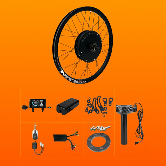 E-Bike Conversion Kit with All Batteries 3000W 72V 60A MTX Rim 27.5