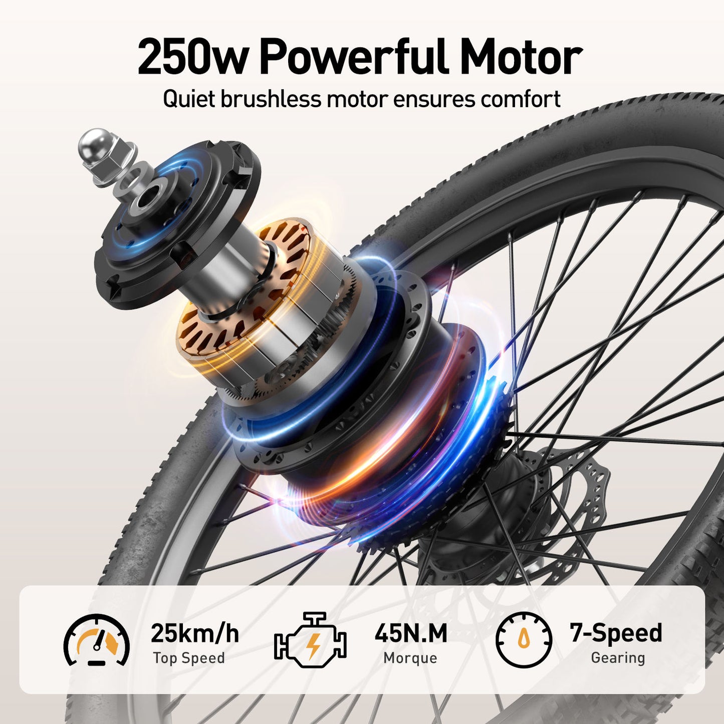 Aairsk SU7 Adult Electric Bicycle – 250W Motor, 36V 13Ah Battery, 24" Tire NFC City E-Bike