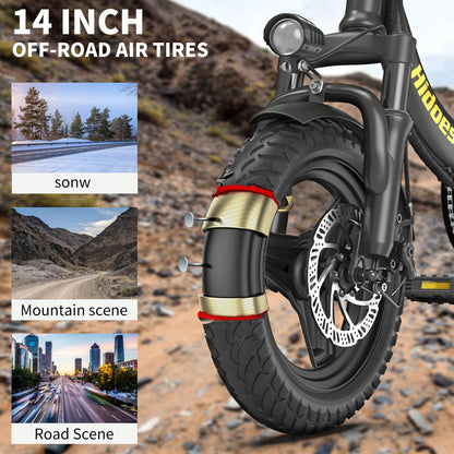Hidoes C5 14" E-Bike 36V 10.4Ah 350W, 25KM/H, 28KM Range (NEW)