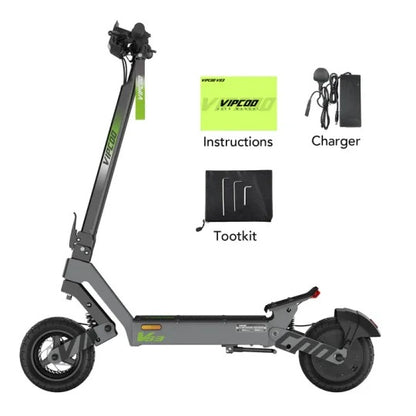 VIPCOO VS3 Adult Off-Road Electric Scooter – 800W Motor, 48V 15.6Ah Battery