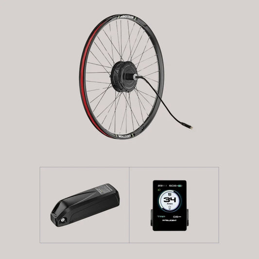  Rear Wheel Hub Motor Disc Brake Electric Bike for Cassette DC Kit - Grey BG