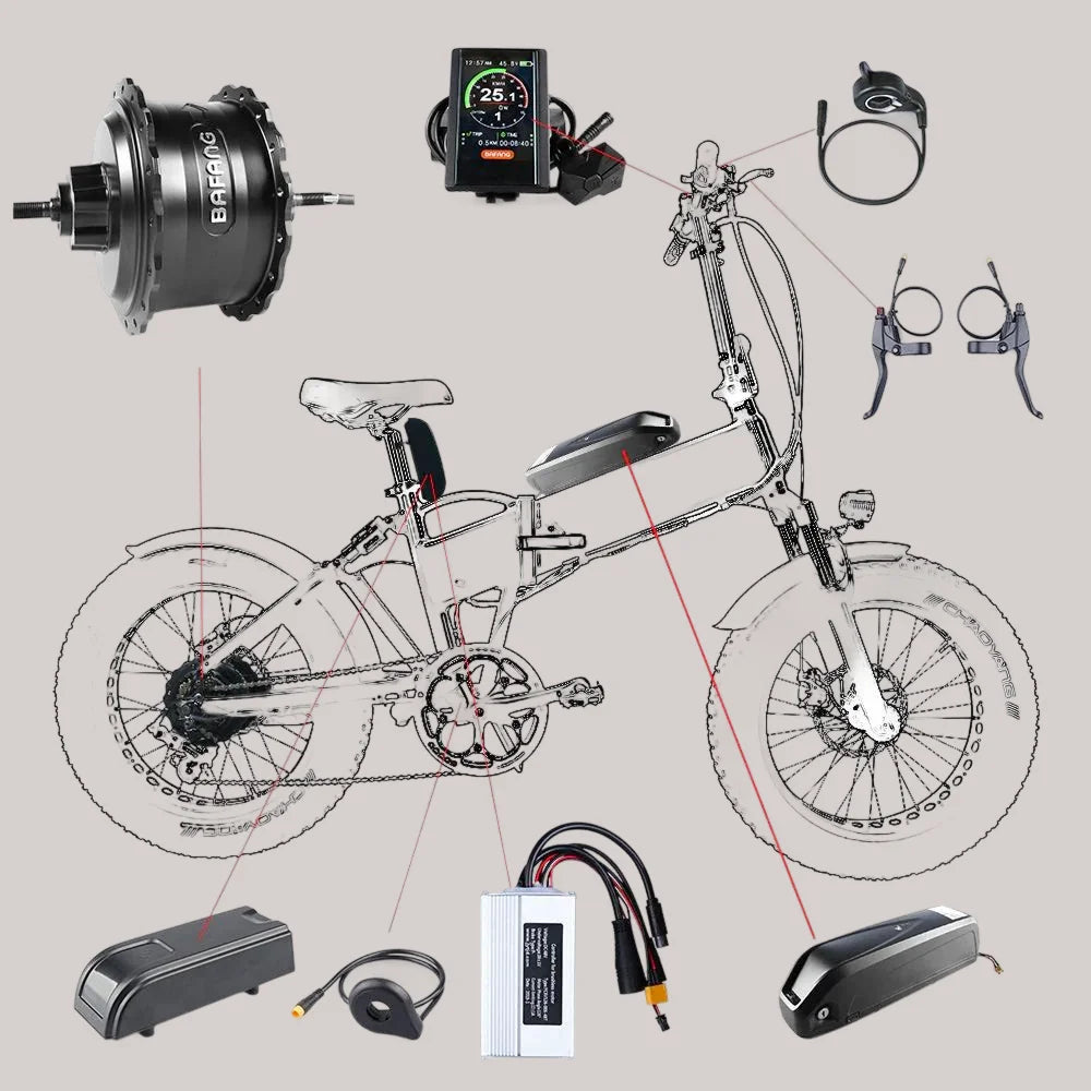 Bafang 20/26 (inch) 750W 48V Fat Bike Electric Cassette Rear Hub