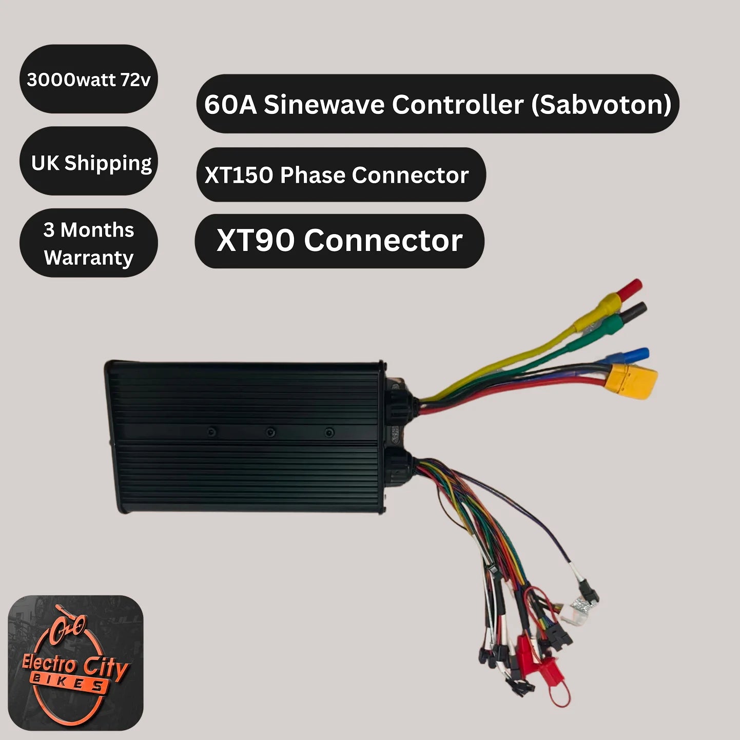 EBike Conversion Kit Amp 60A 72V 20ah High Torque & Power Kit Sine Wave MTX UK