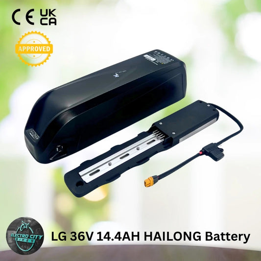 LG 36V Hailong Ebike Battery 3 Slot Base 25A BMS 14.4ah Electric Bicycle 750W UK