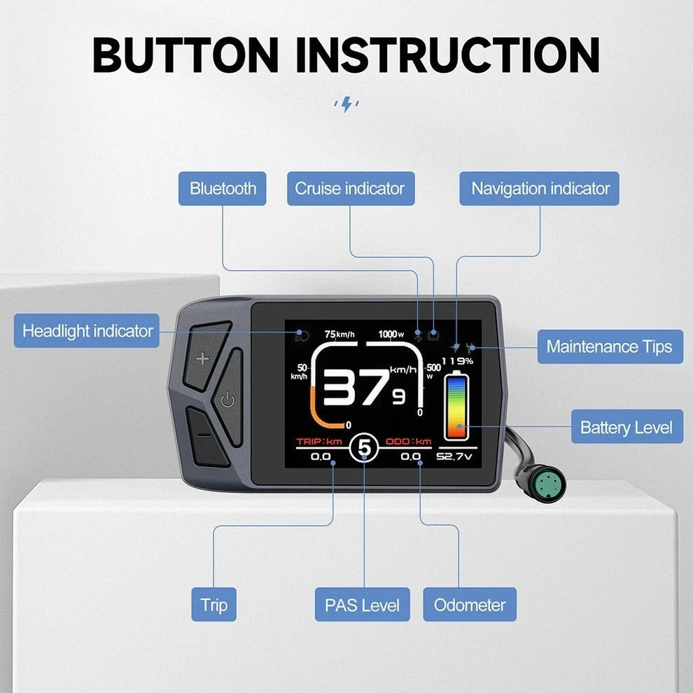 EKD01 2.4" HMI Display for Bafang BBSO1 BBSO2 Mid-Drive Kits (Bluetooth)