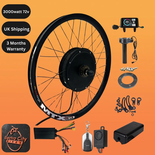EBike Conversion Kit Amp W3000 60A 72V High Torque & Power Sine Wave MTX