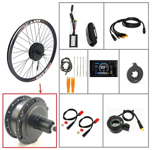 250W MTX rear hub motor e-bike conversion kit wheel 36V UK commuter setup