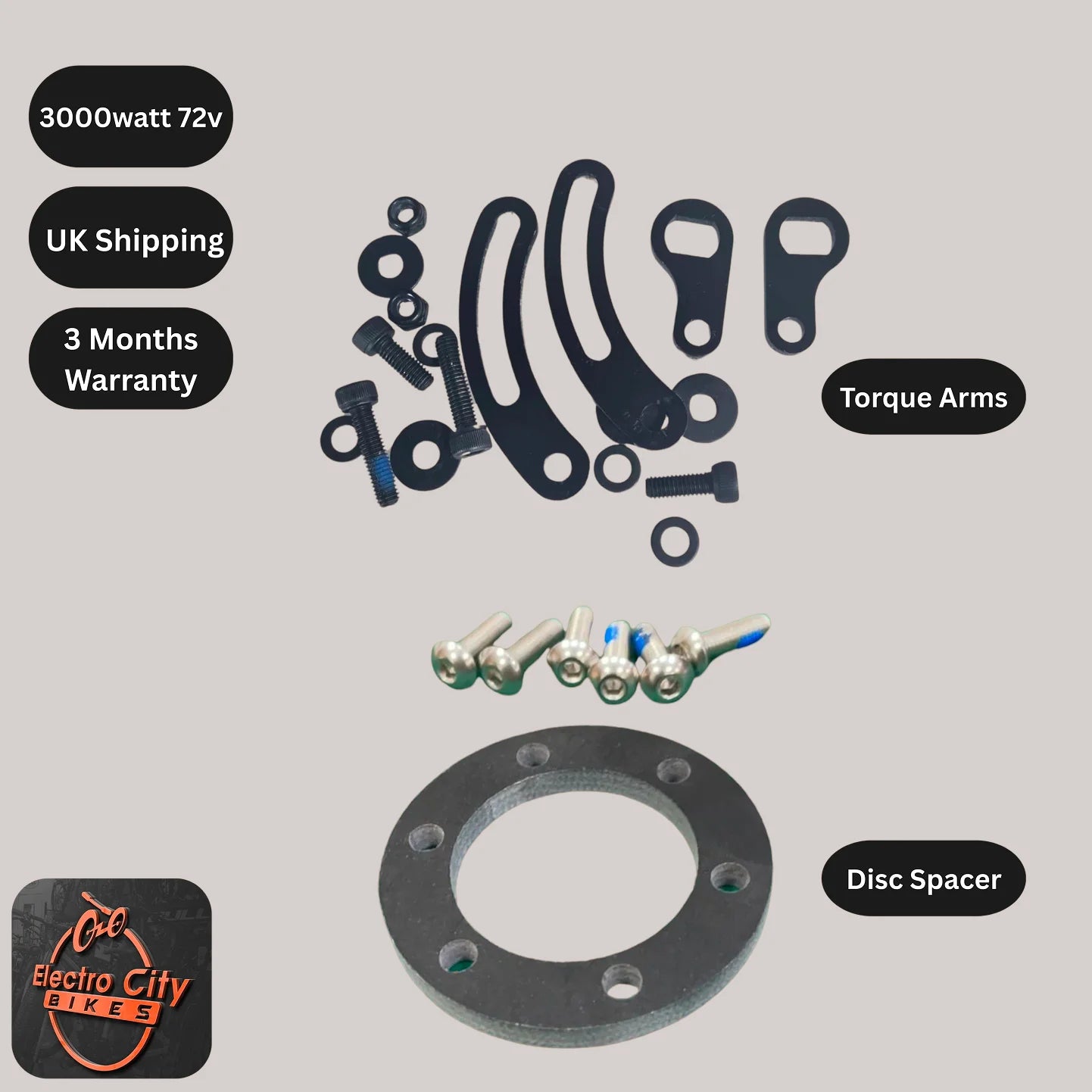 E-Bike Conversion Kit with All Batteries 3000W 72V 60A MTX Rim 27.5