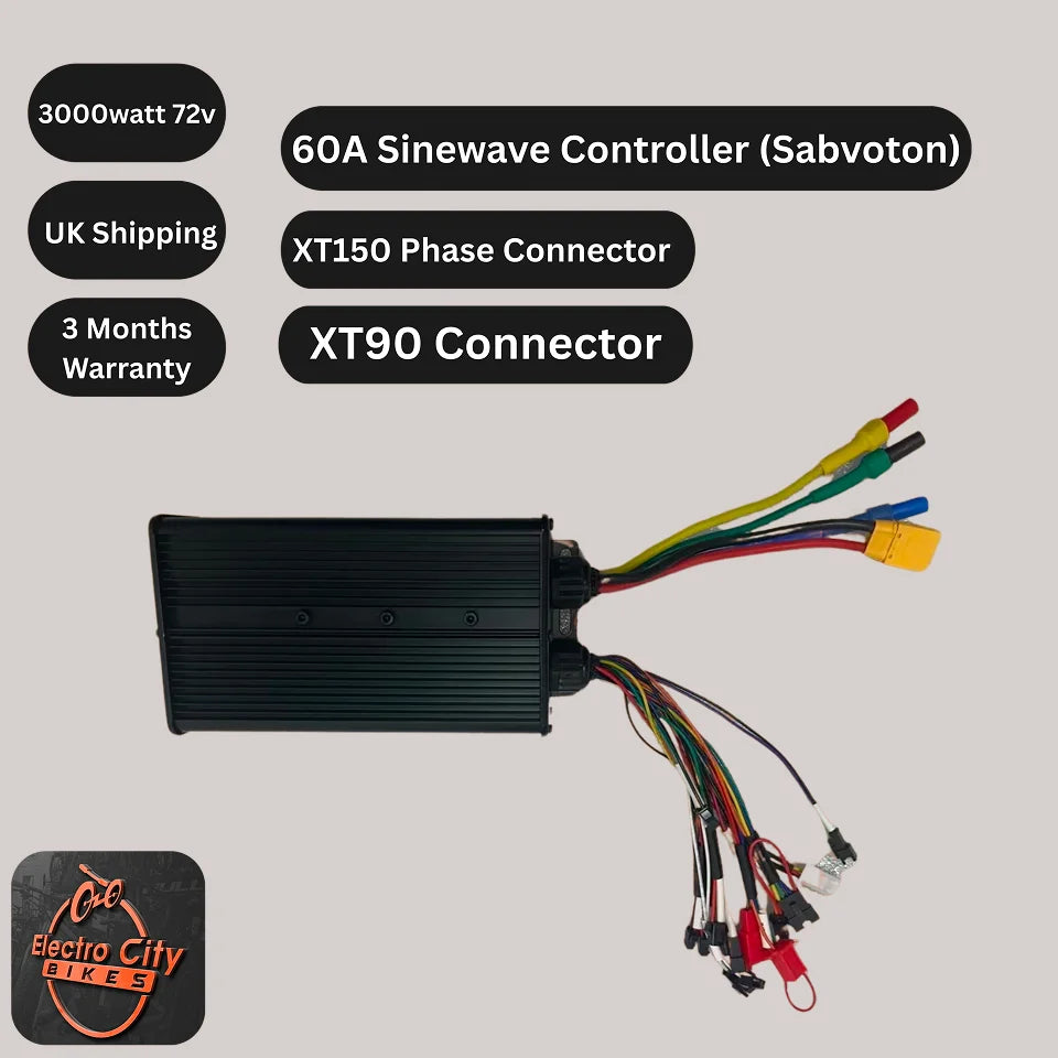 EBike Conversion Kit Amp 60A 72V High Torque & Power Kit Sine Wave MTX UK